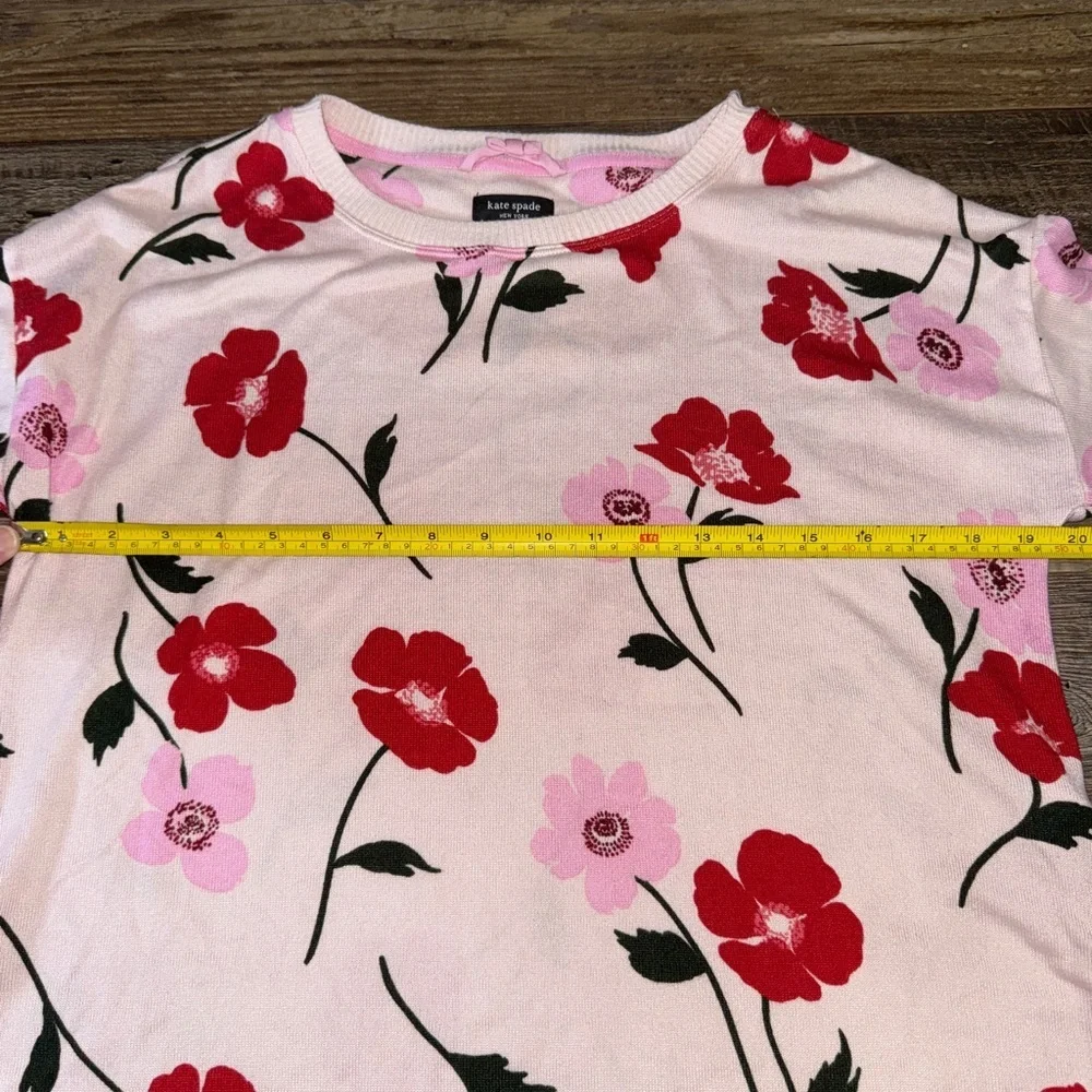 Kate Spade New York Pink Floral Pajama Top XS Long Sleeve Lounge Sleep